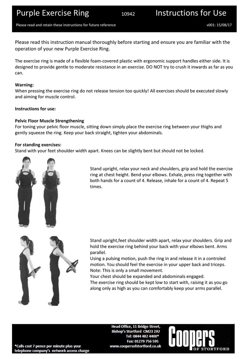 Coopers Purple Exercise Ring Instructions for use