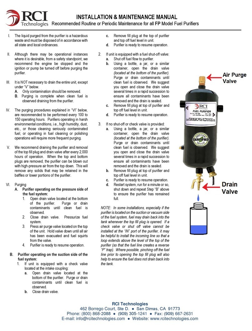RCI FP Series Installation & maintenance manual