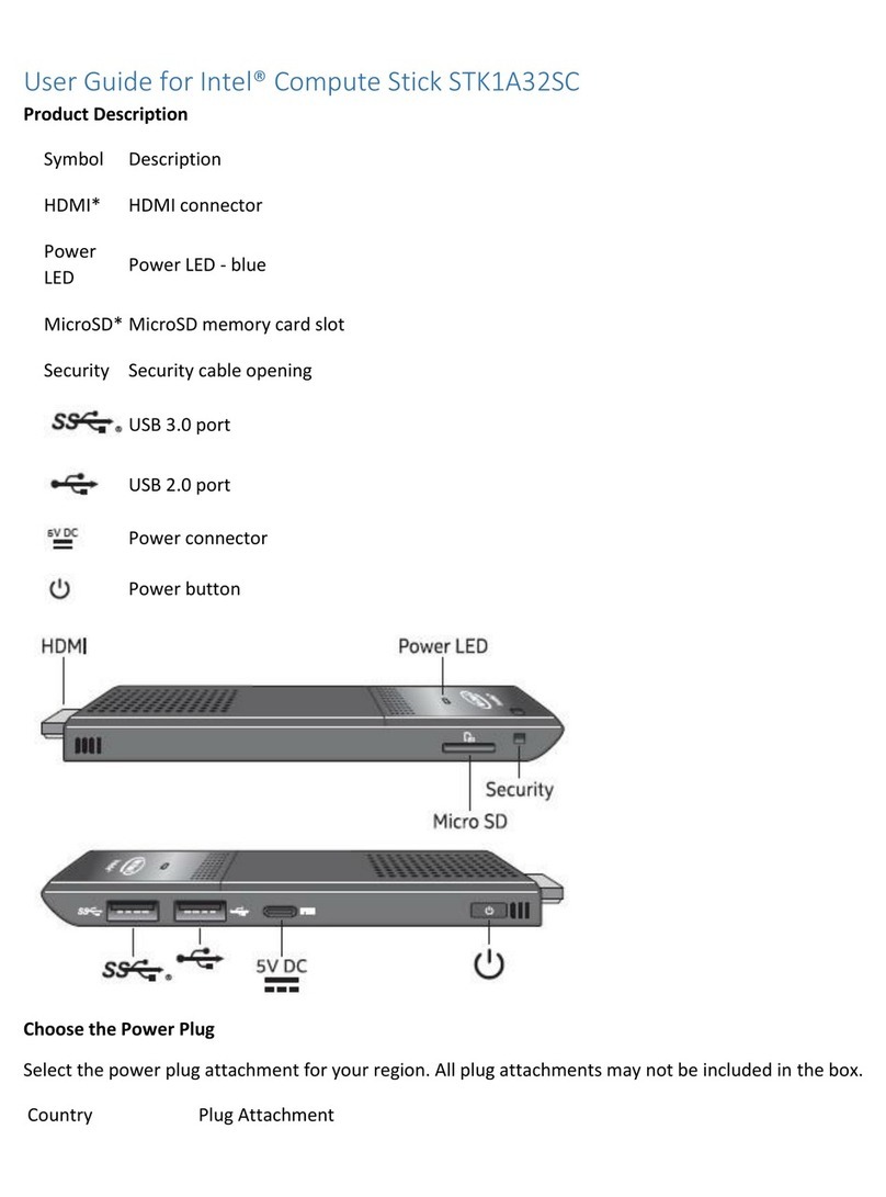 Intel Compute Stick STK1A32SC User manual