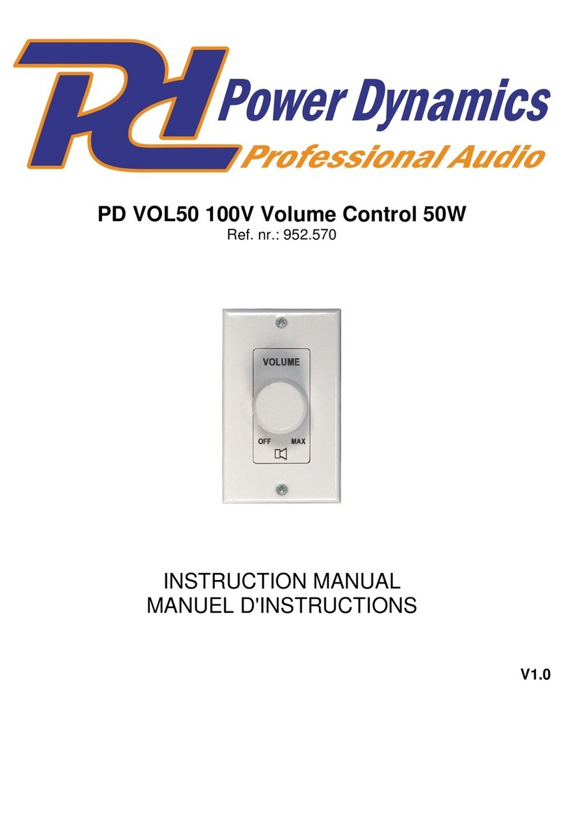 Power Dynamics PD VOL50 instruction manual
