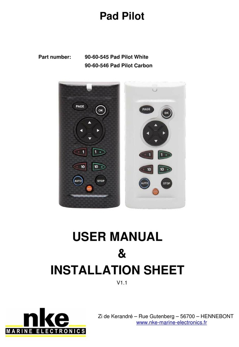 NKE Pad Pilot Series USER MANUAL & INSTALLATION SHEET