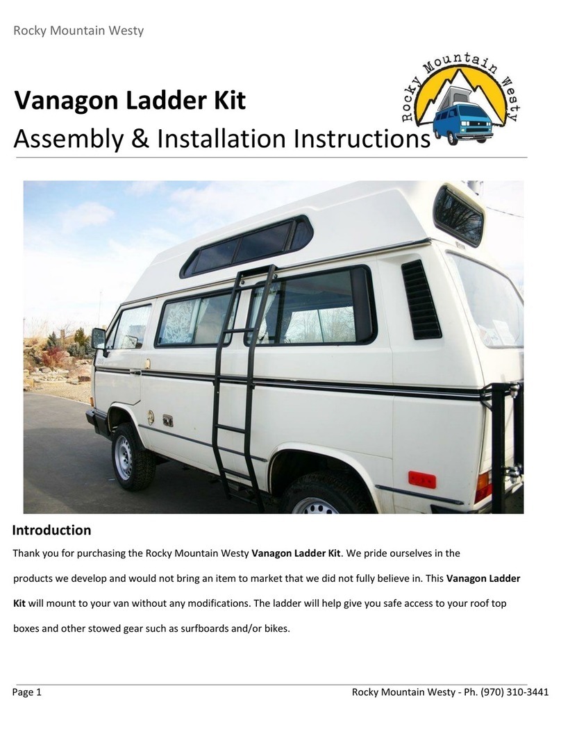 Rocky Mountain Westy Vanagon Ladder Kit Assembly/installation instructions