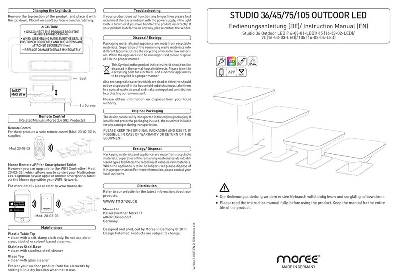 Moree STUDIO 75 instruction manual Moree STUDIO 75 instruction manual
