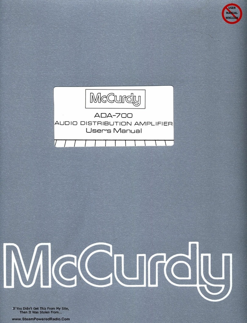 McCURDY ADA-700 user manual