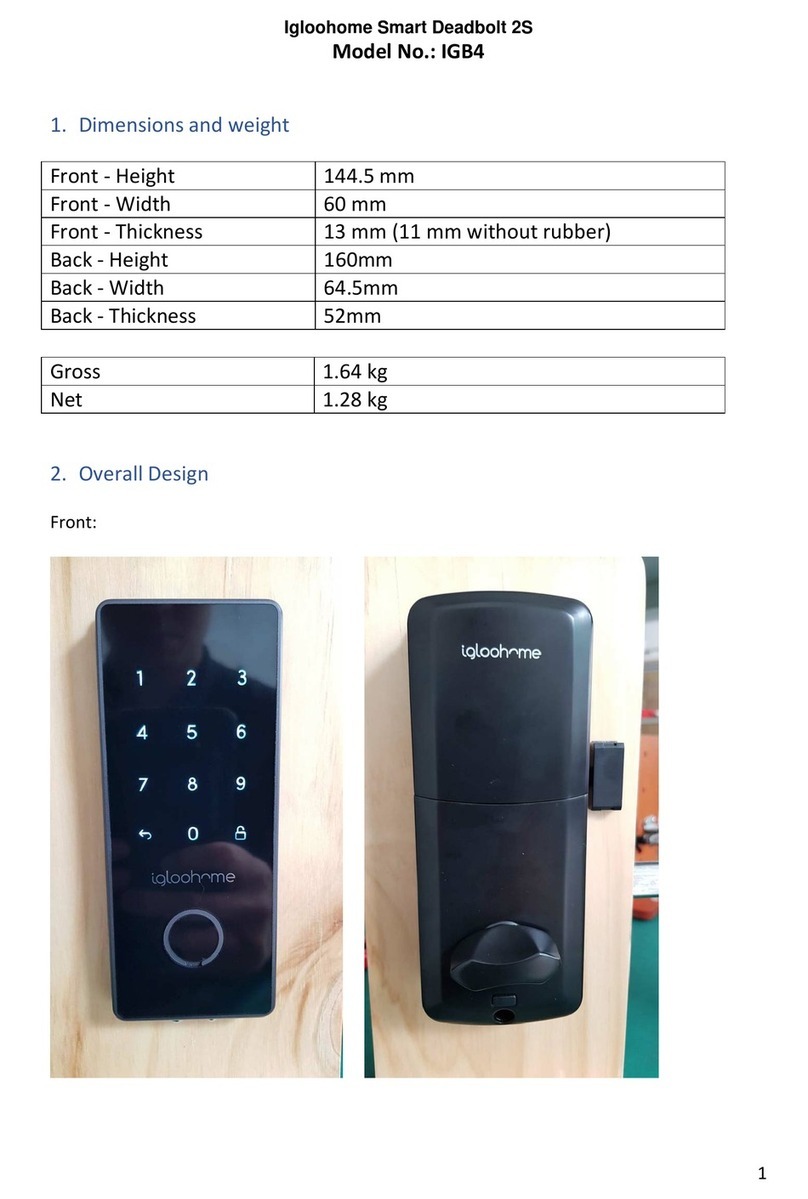 Igloohome Smart Deadbolt 2S IGB4 quick start guide