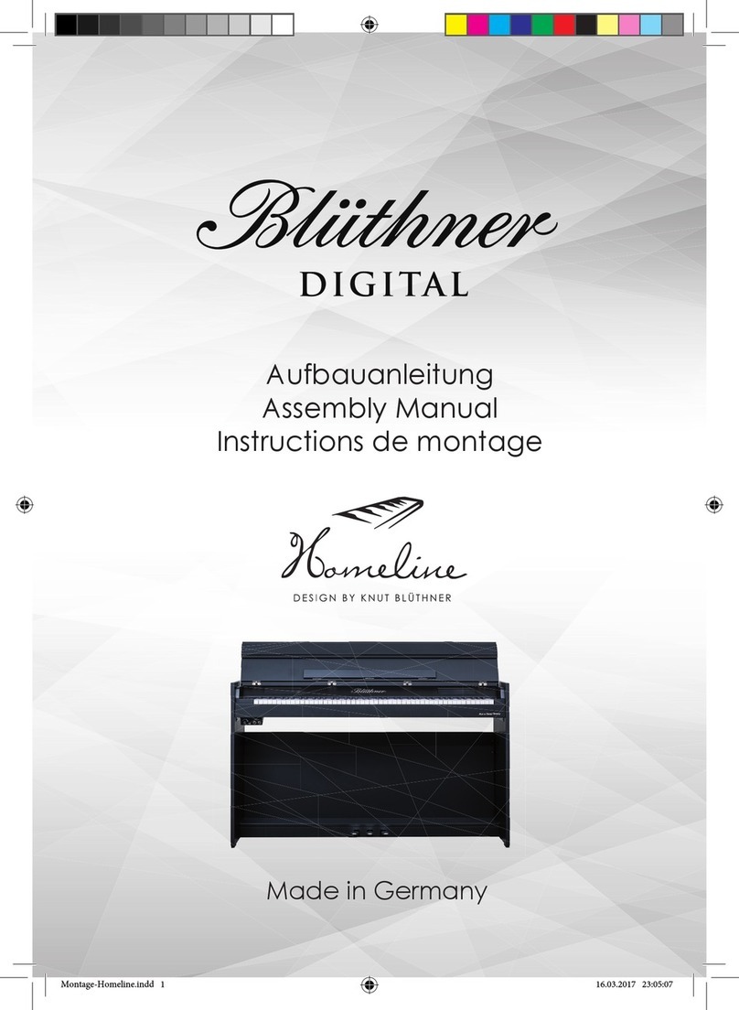 bluthner Homeline e-Klavier Assembly manual