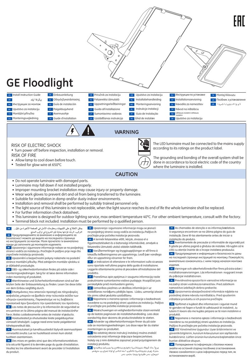 Tungsram GE Install Instruction Guide
