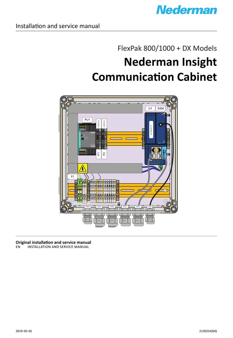 Nederman FlexPAK 800 DX Installation and service manual