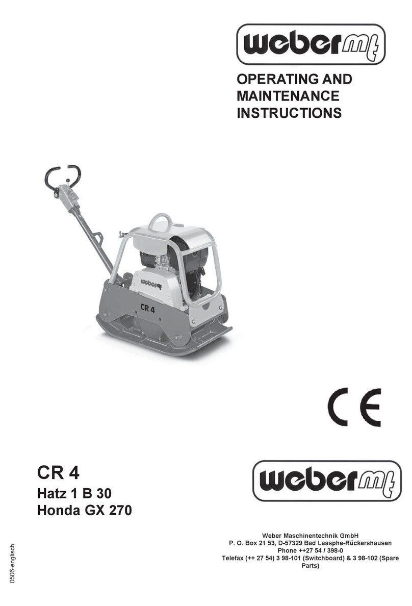 Weber Maschinentechnik GmbH CR 4 Operating and maintenance instructions