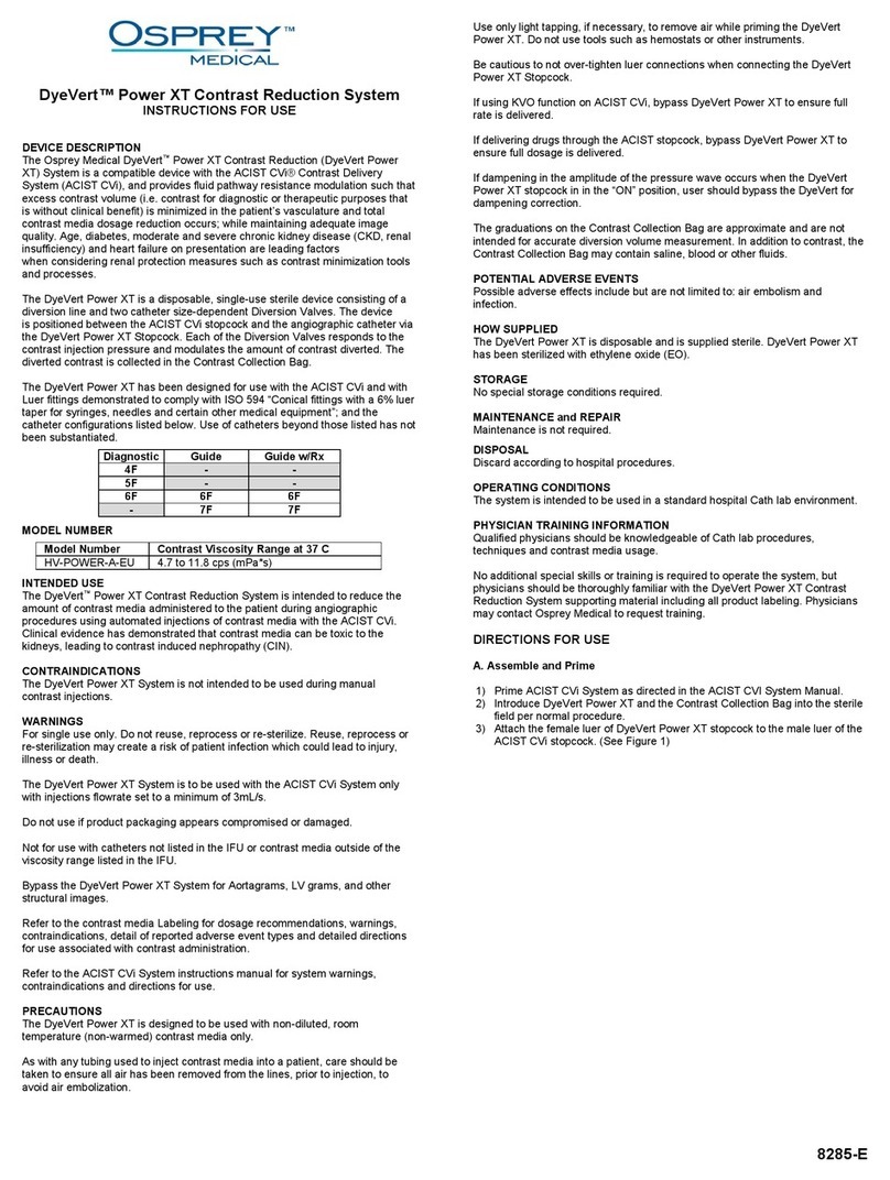 Osprey Medical DyeVert Power XT Instructions for use Osprey Medical DyeVert Power XT Instructions for use