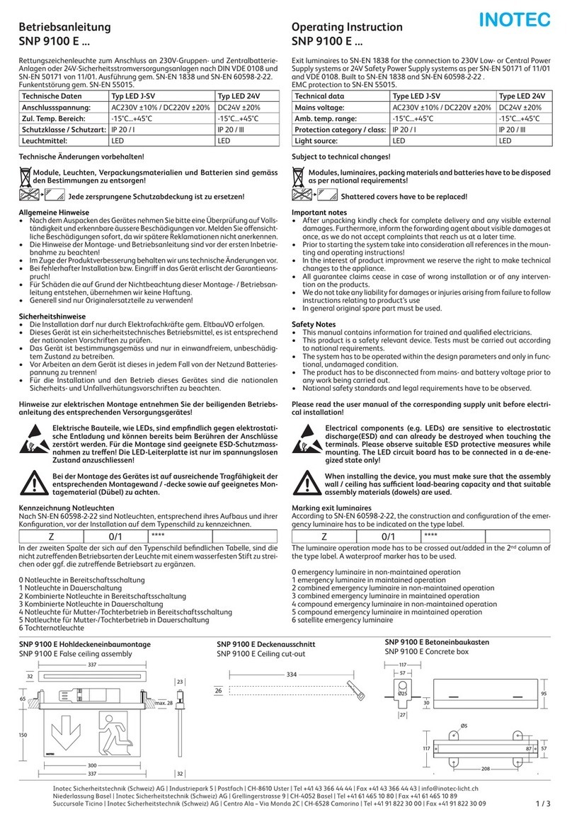 InoTec SNP 9100 E Series Operating	 instruction