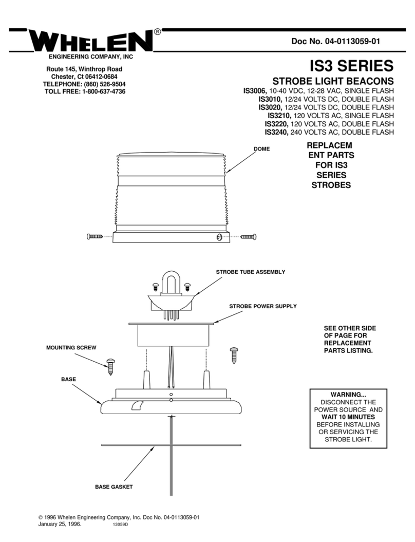 Whelen Engineering Company IS3 Series User manual