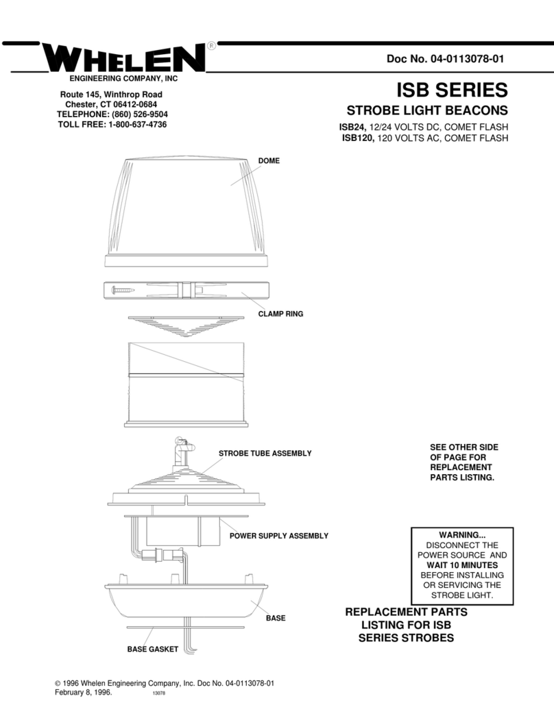 Whelen Engineering Company ISB Series User manual