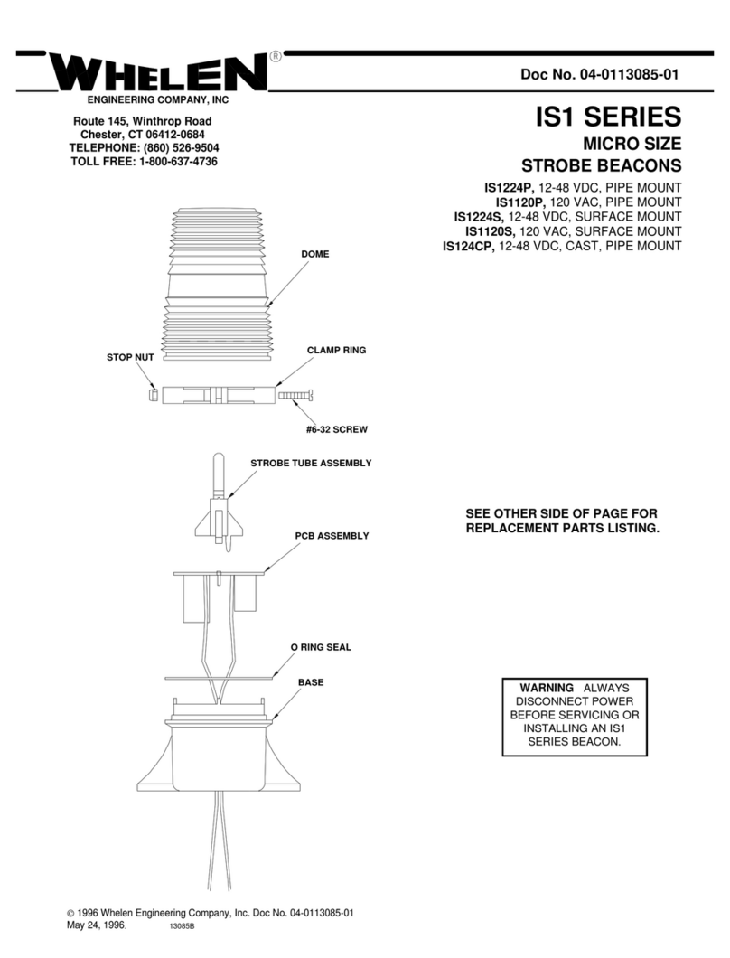 Whelen Engineering Company IS1 Series instructions