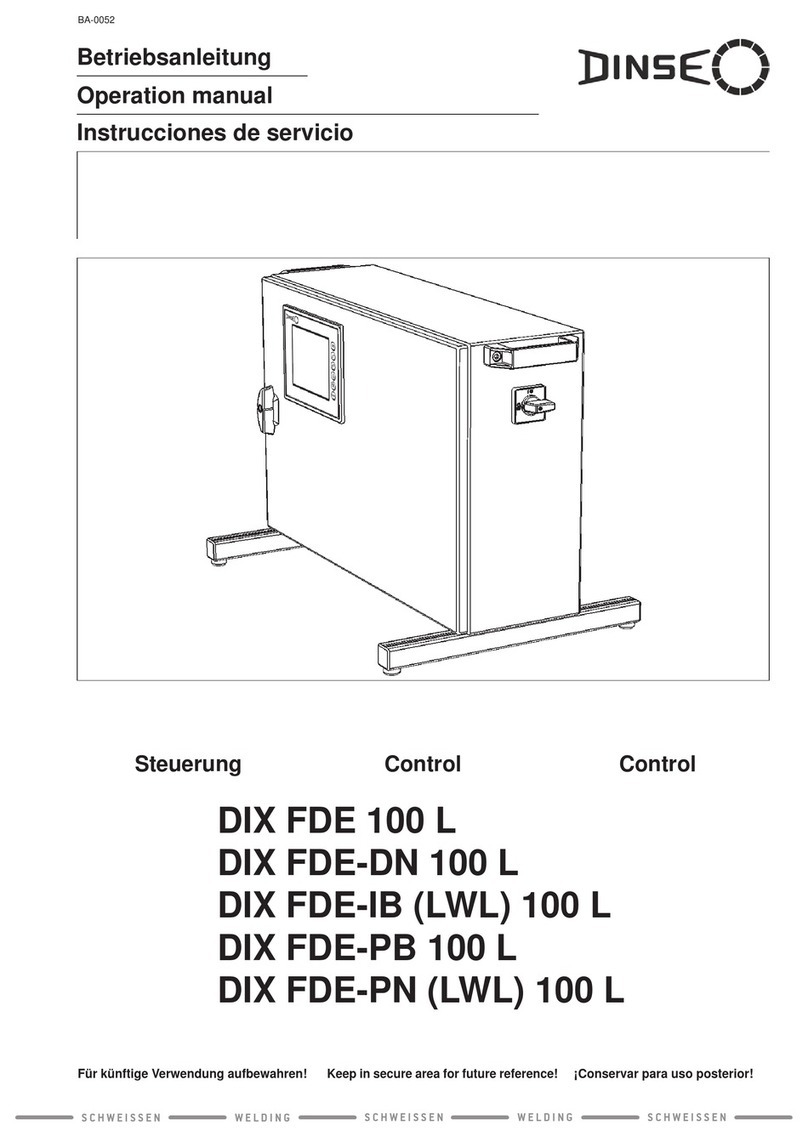 DINSE DIX FDE 100 L Operation manual