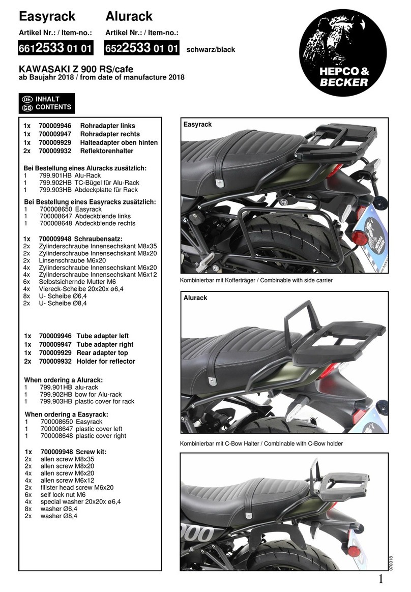 hepco & becker Easyrack 6612533 01 01 User manual