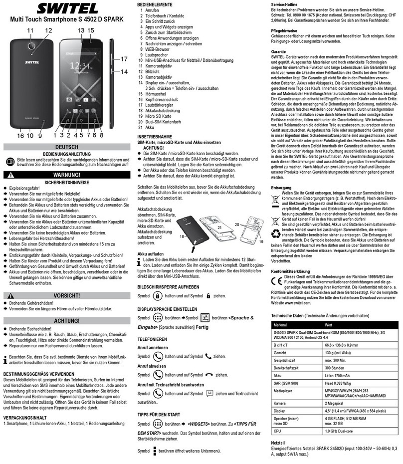 switel S 4502 D SPARK User manual