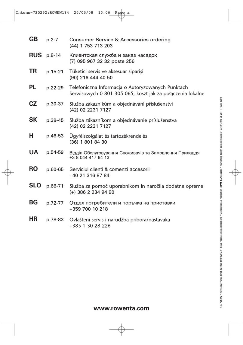 Rowenta RO 6 Series manual