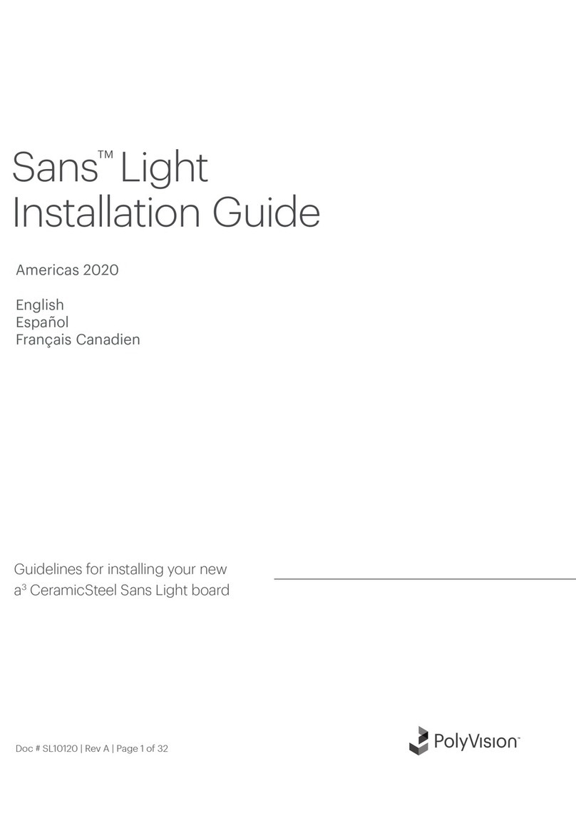PolyVision a3 CeramicSteel Sans Light Series User manual