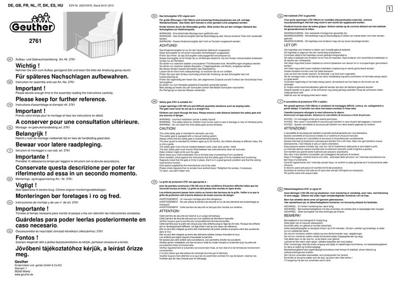 Geuther 2761 Operator's manual