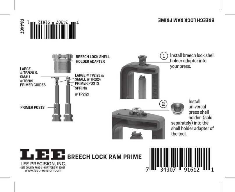 Lee Precision 91612 quick start guide Lee Precision 91612 quick start guide