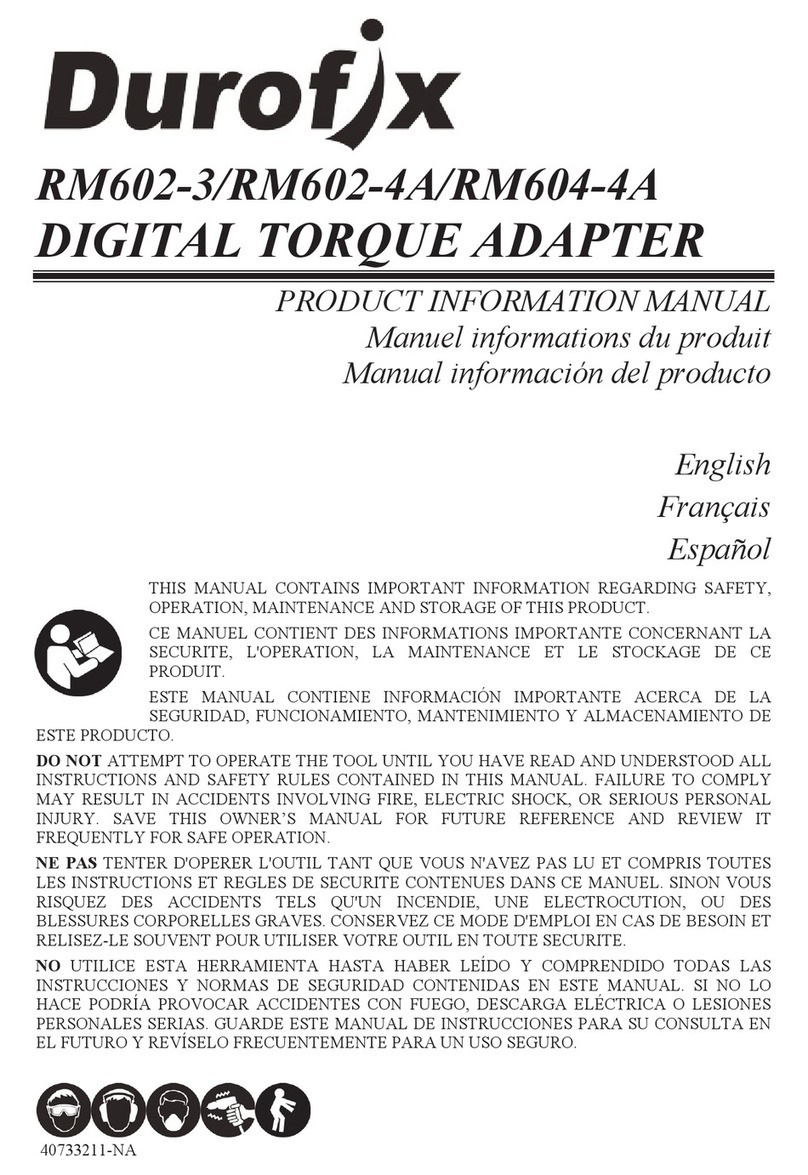 DUROFIX RM602-3 Product information manual