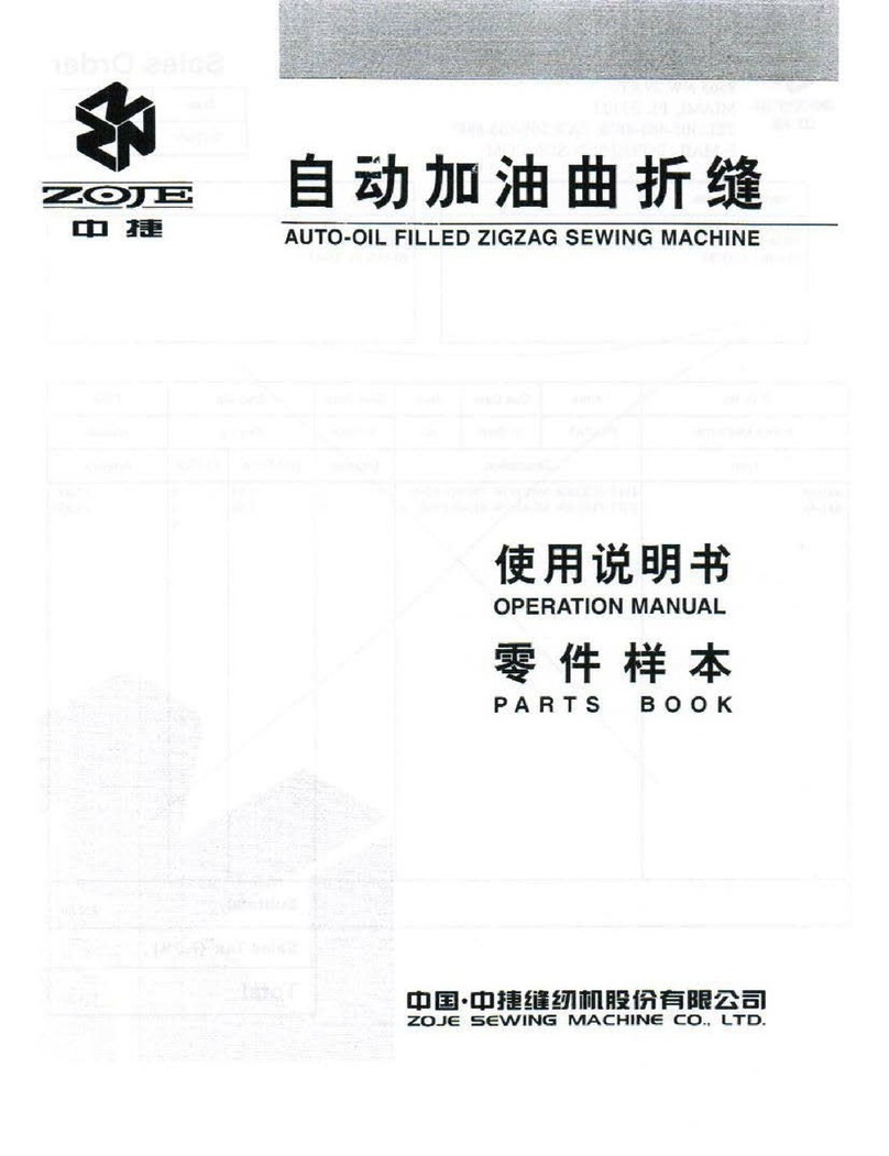 ZOJE ZJ20U93 Operation manual parts book