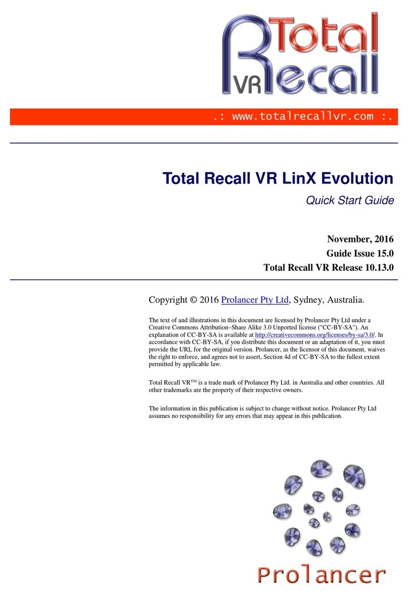 Total Recall VR LinX Evolution quick start guide