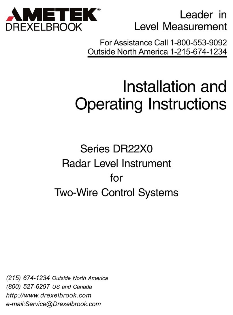 Ametek DR22X0 Series Installation and operating instructions