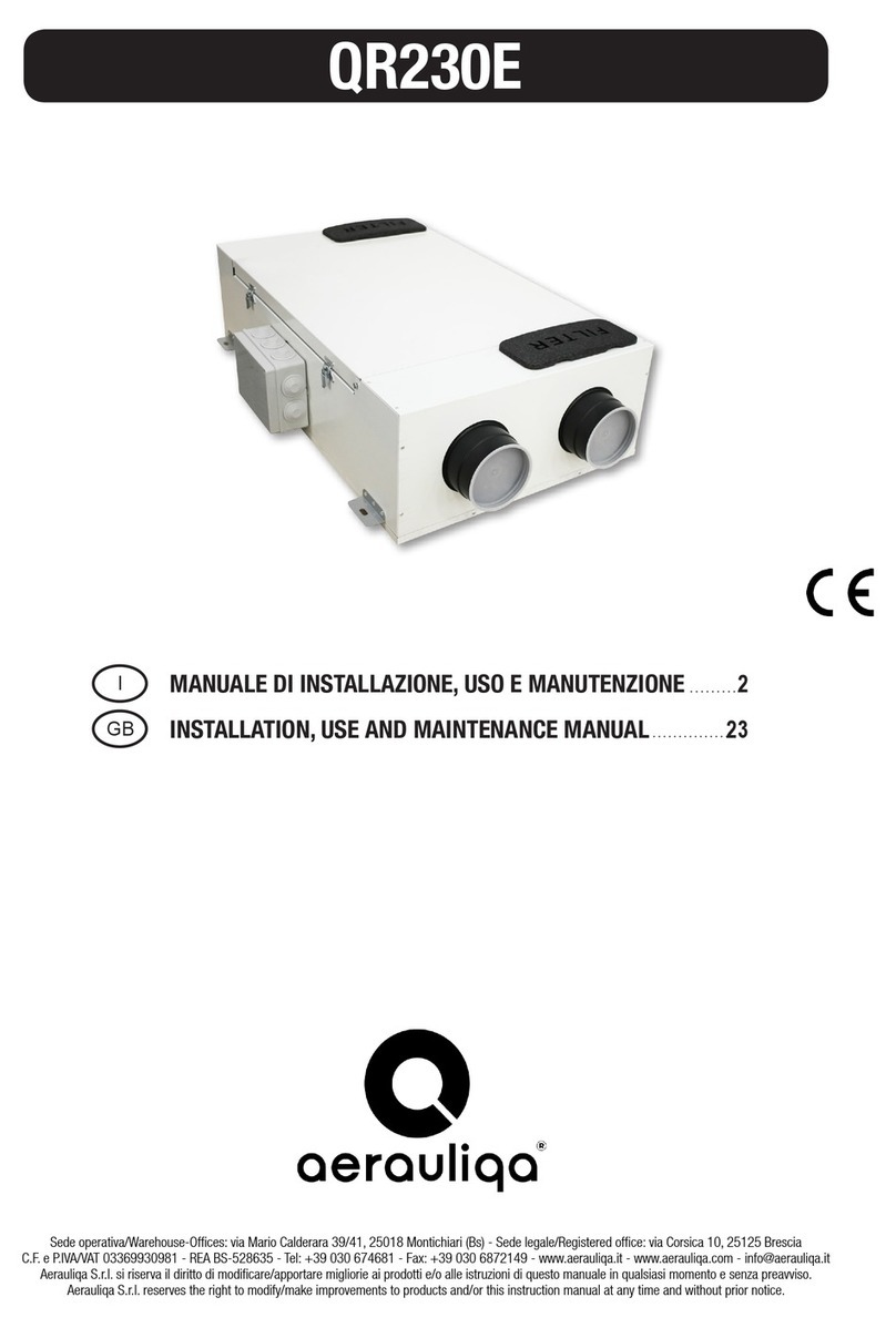aerauliqa DWE4120 Installation, use and maintenance manual