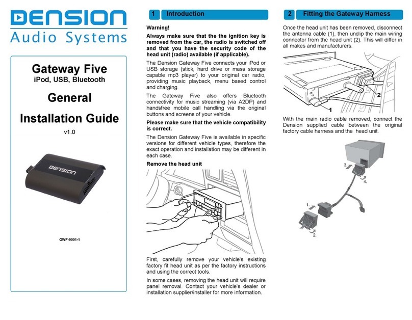 Dension Gateway Five General installation guide