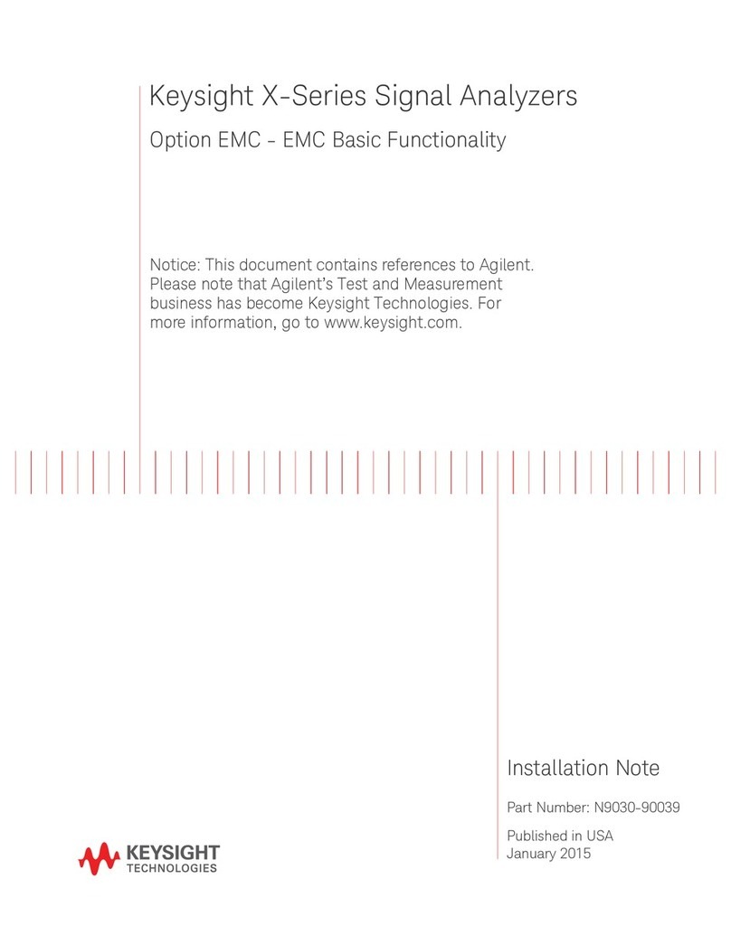 Keysight Technologies X Series Installation note