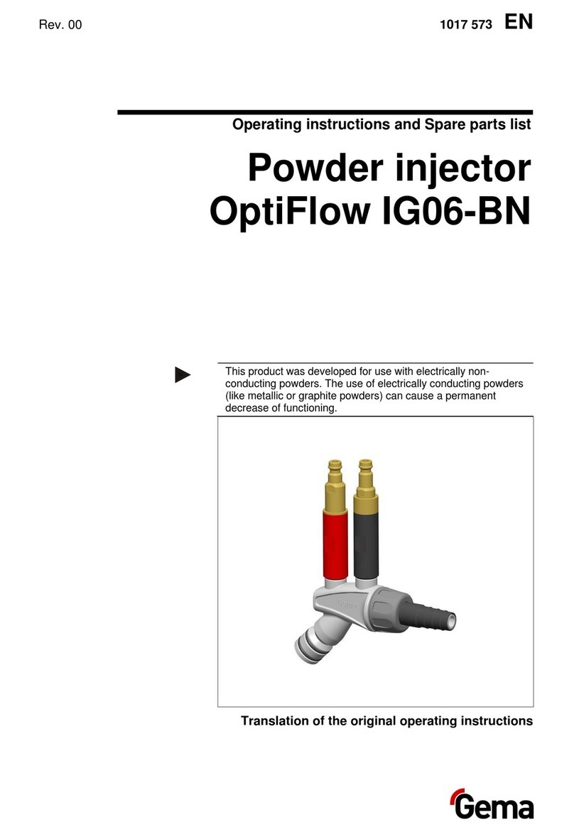 Gema OptiFlow IG06-BN Operating instructions and spare parts list Gema OptiFlow IG06-BN Operating instructions and spare parts list