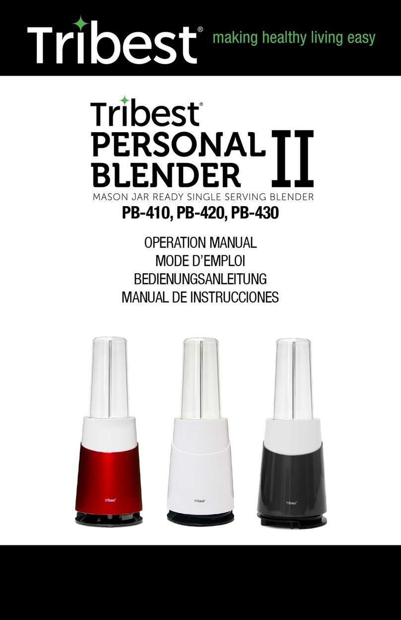 Tribest PERSONAL BLENDER II Operation manual
