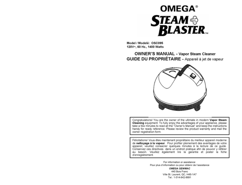 Omega Steam Blaster OSC095 owner's manual