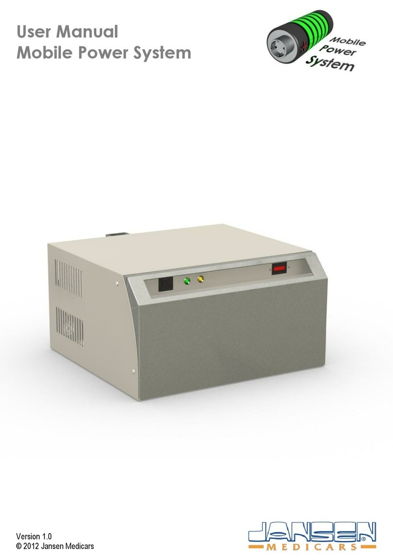 Jansen Medicars Mobile Power System user manual