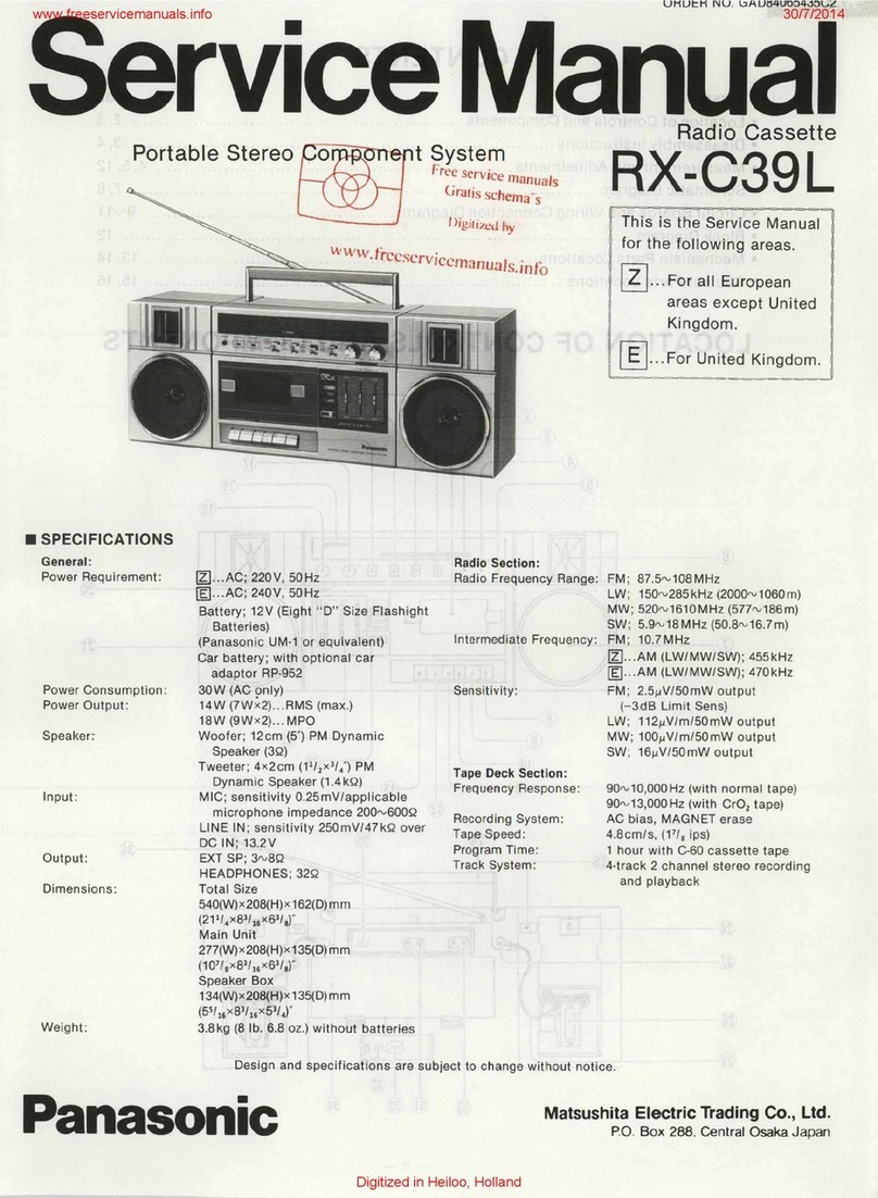 Panasonic RX-C39L User manual