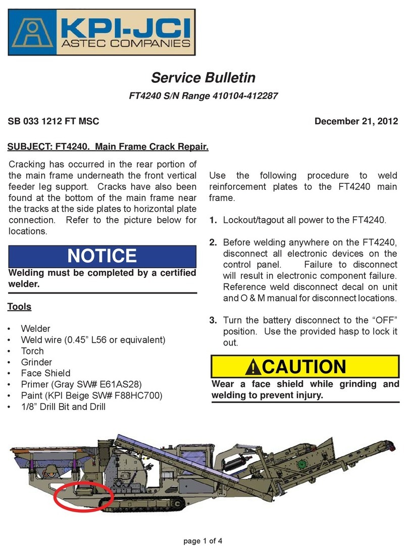 ASTEC KPI-JCI FT4240 Service bulletin