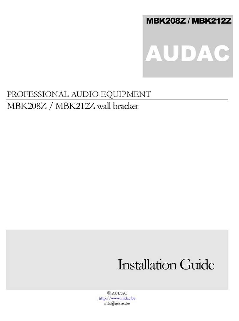 AUDAC MBK208Z installation guide