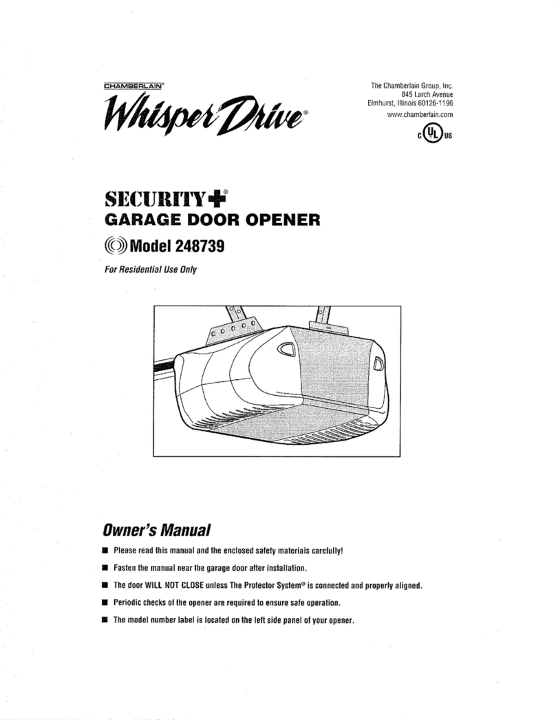 Chamberlain Whisper Drive Security+ 248739 User manual