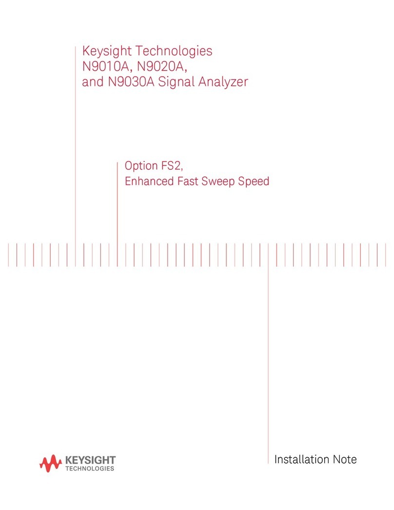 Keysight Technologies N9010A Series Installation and operation manual Keysight Technologies N9010A Series Installation and operation manual