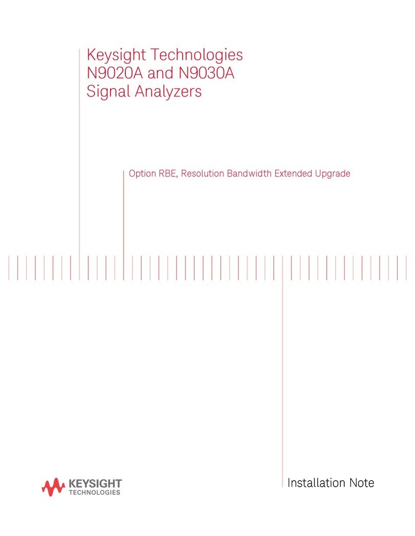 Keysight Technologies N9020A Installation note