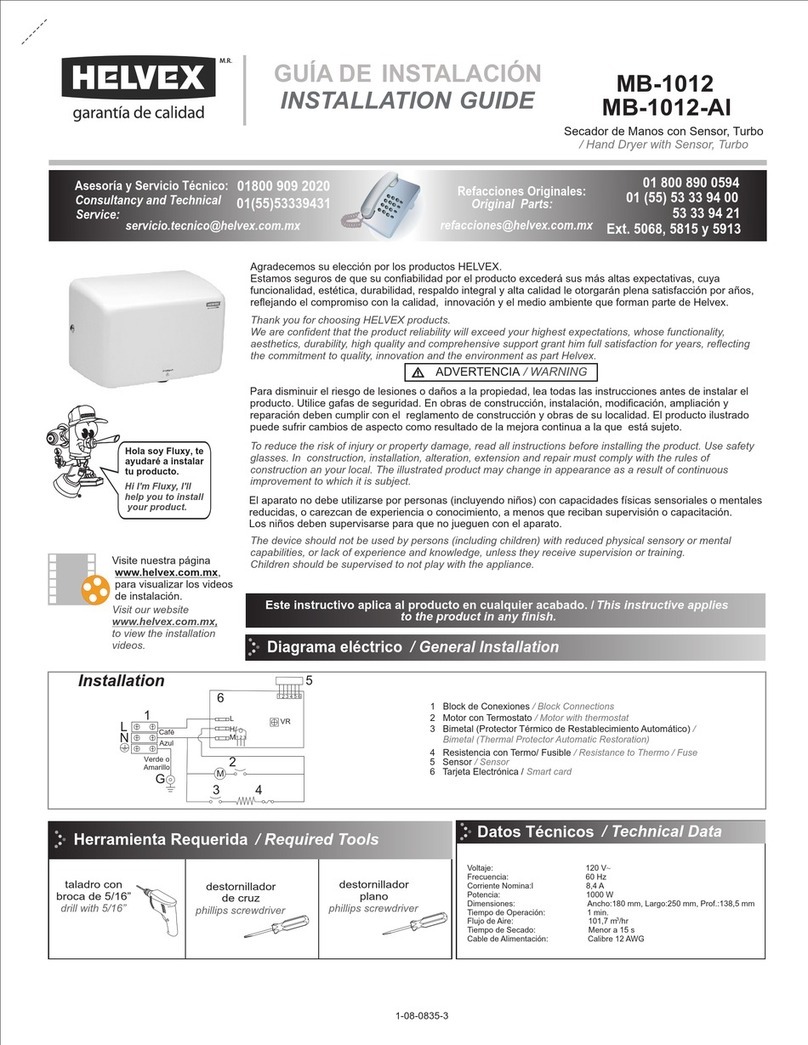 Helvex MB-1012 User manual