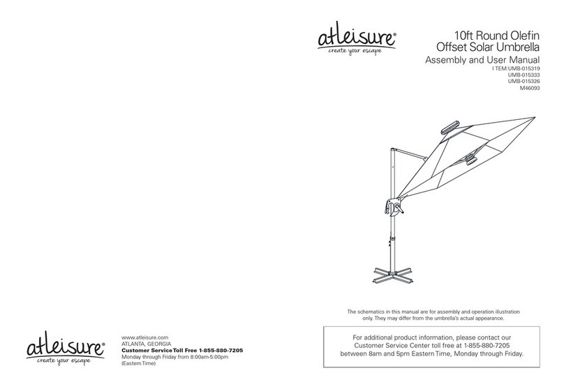 Atleisure UMB-015319 Assembly and user's manual