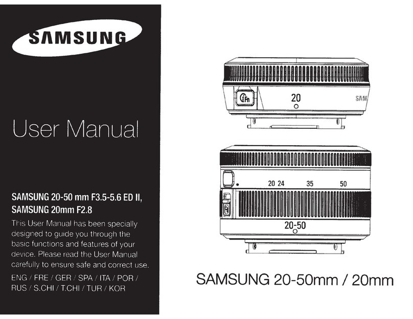 Samsung 20-50 mm F3.5-5.6 ED II User manual