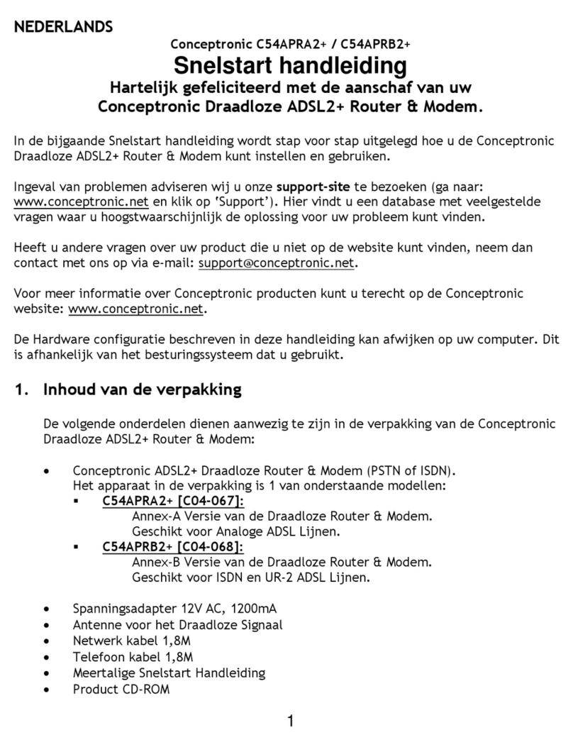 Conceptronic C54APRA2+ Quick installation guide Conceptronic C54APRA2+ Quick installation guide