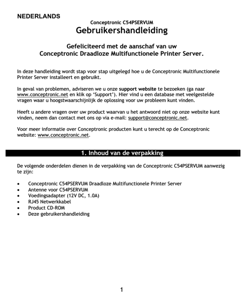 Conceptronic C54PSERVUM user manual