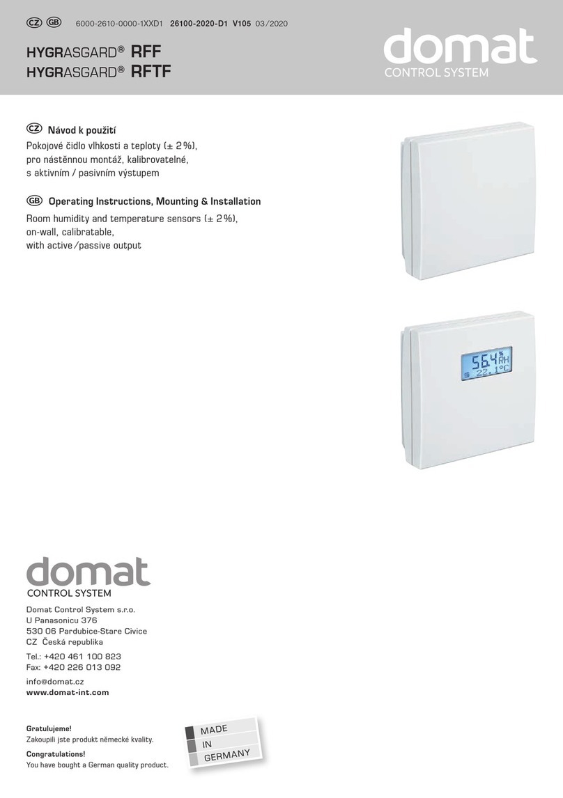 domat HYGRASGARD RFF Series Repair manual