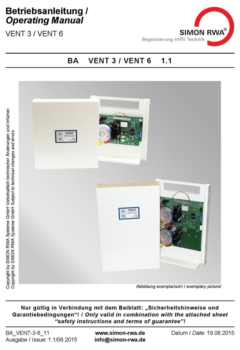 SIMON RWA VENT 3 operating manual SIMON RWA VENT 3 operating manual