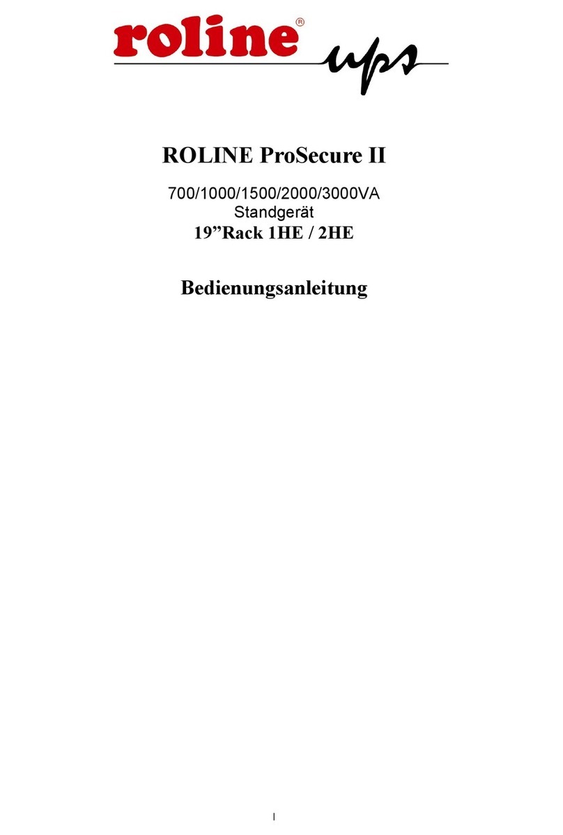 SECOMP ROLINE ProSecure II 700 VA Operating manual
